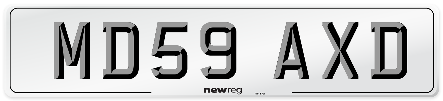 MD59 AXD Number Plate from New Reg